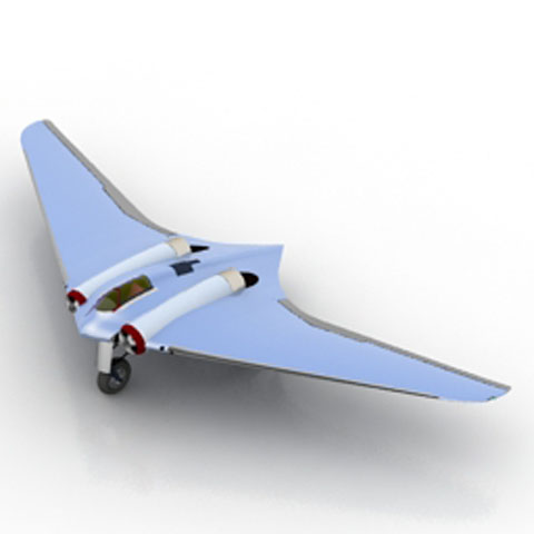 Free Airplane GO9 N511 3D model for 3ds Max Library Download